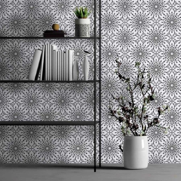 Papel de Parede Adesivo Floral Abstrato N013205