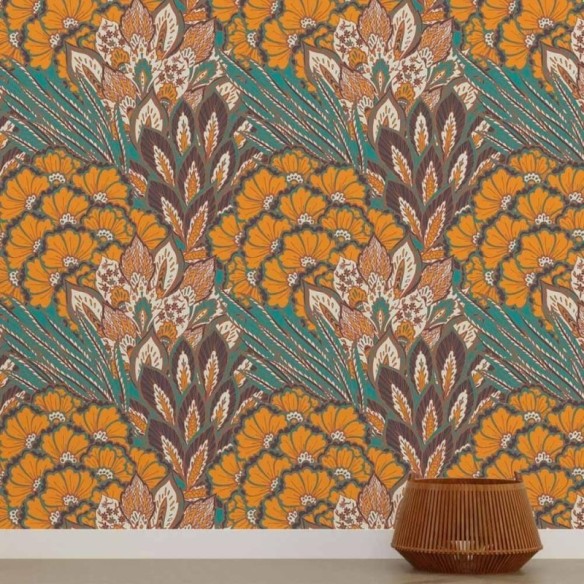 Papel de Parede Adesivo Floral Abstrato N015045