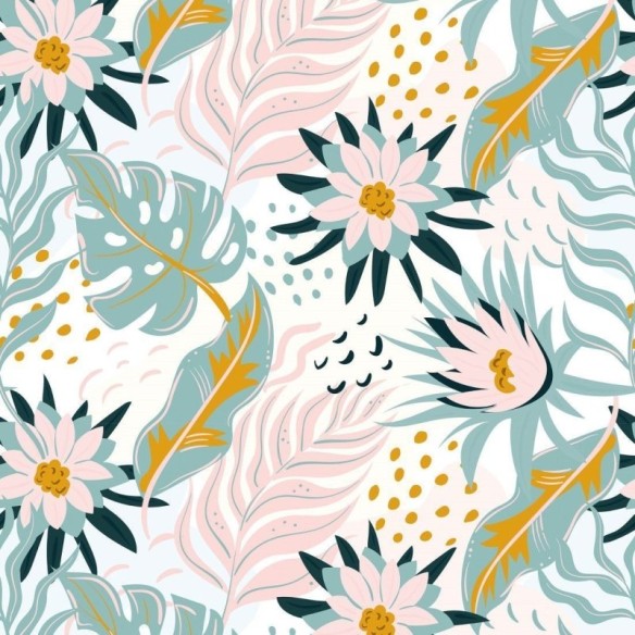 Papel de Parede Adesivo Floral Abstrato N018056