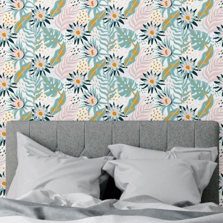 Papel de Parede Adesivo Floral Abstrato N018056