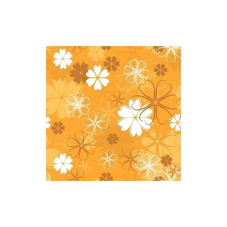 Papel de Parede Adesivo Floral Amarelo 14