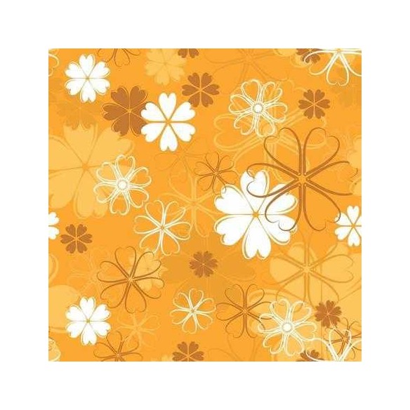 Papel de Parede Adesivo Floral Amarelo 14