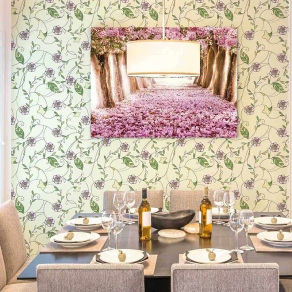 Papel de Parede Adesivo Floral Amarelo 1458