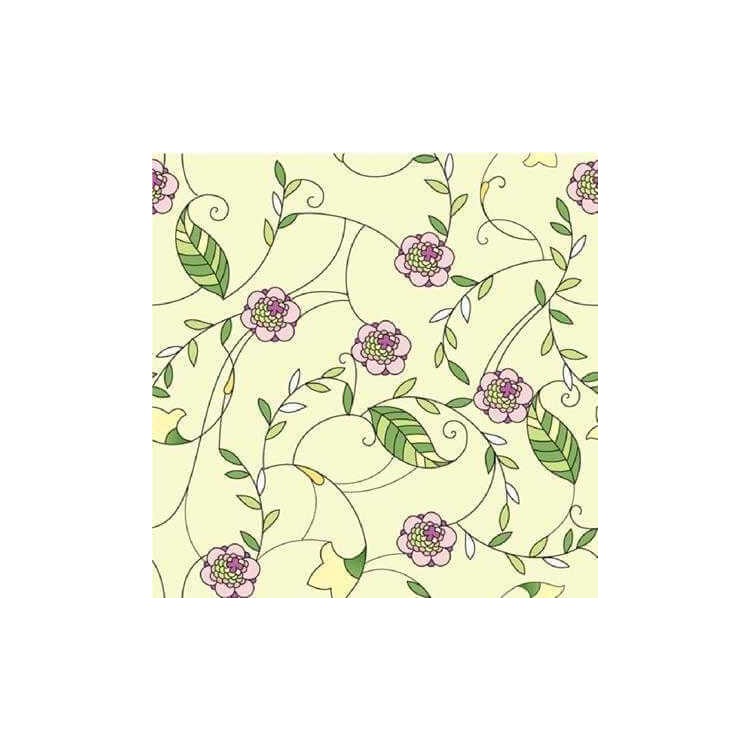 Papel de Parede Adesivo Floral Amarelo 1458