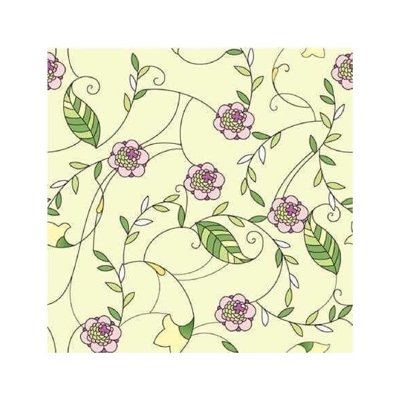 Papel de Parede Adesivo Floral Amarelo 1458