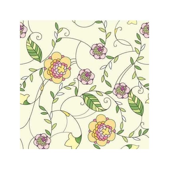 Papel de Parede Adesivo Floral Amarelo 1459
