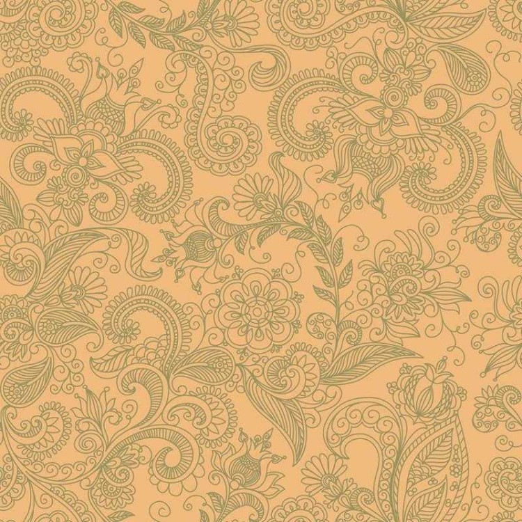 Papel de Parede Adesivo Floral Amarelo e Verde...