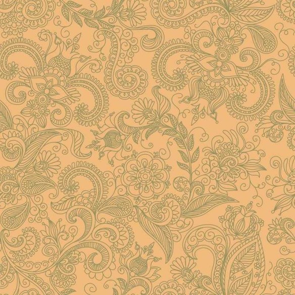 Papel de Parede Adesivo Floral Amarelo e Verde N05255