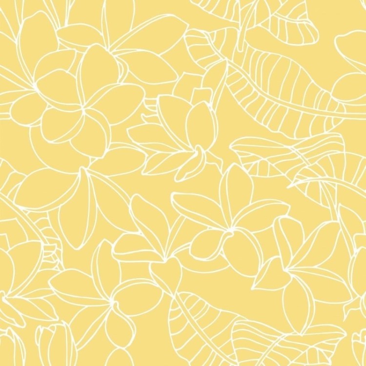 Papel de Parede Adesivo Floral Amarelo N018129