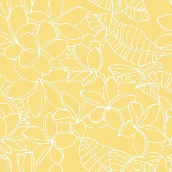 Papel de Parede Adesivo Floral Amarelo N018129