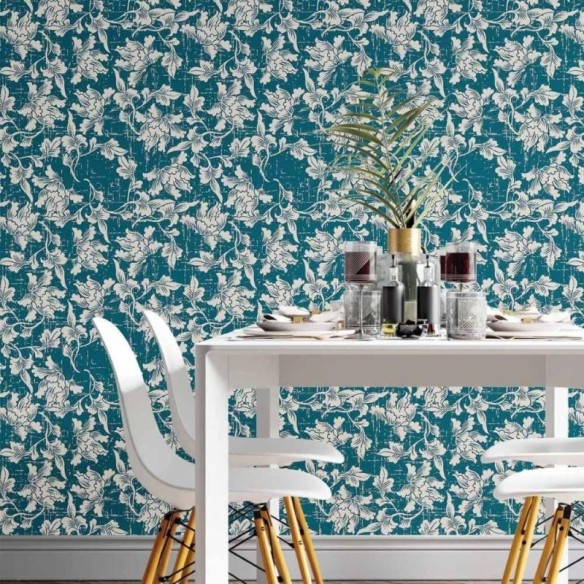 Papel de Parede Adesivo Floral Antiguidade N014214