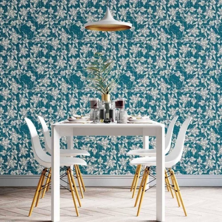 Papel de Parede Adesivo Floral Antiguidade N014214