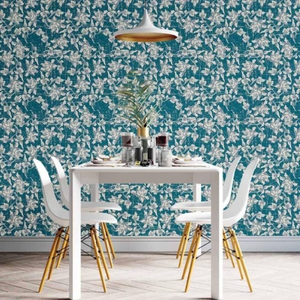 Papel de Parede Adesivo Floral Antiguidade N014214