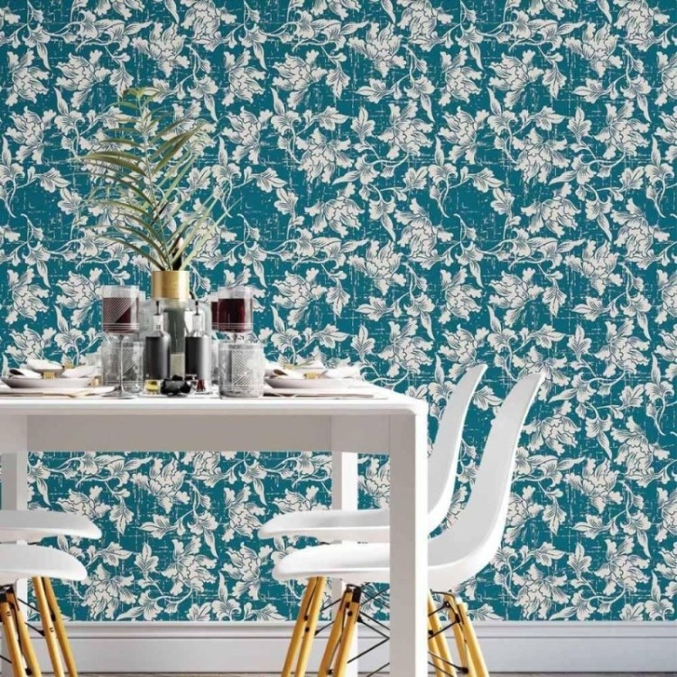 Papel de Parede Adesivo Floral Antiguidade N014214