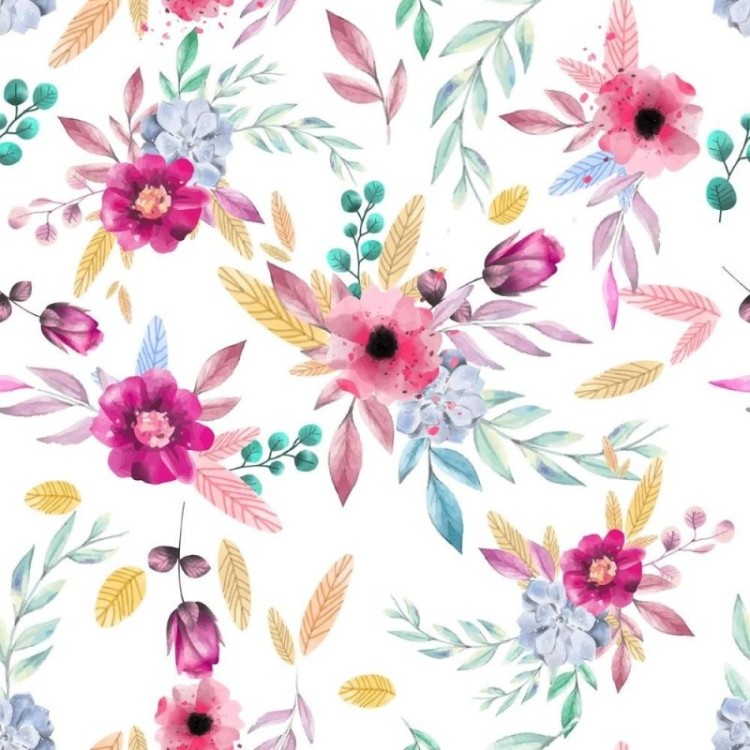 Papel de Parede Adesivo Floral Aquarela N011141