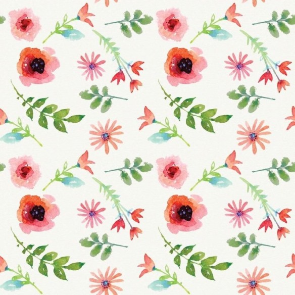 Papel de Parede Adesivo Floral Aquarela N011142