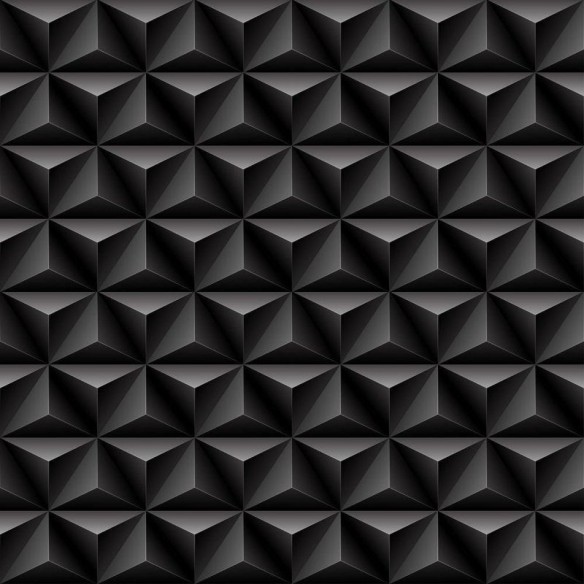 Papel de Parede Adesivo 3D Triangulos Preto N08156