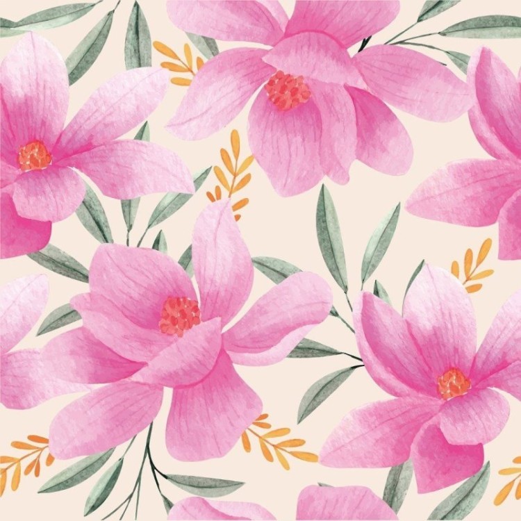Papel de Parede Adesivo Floral Aquarela N014204