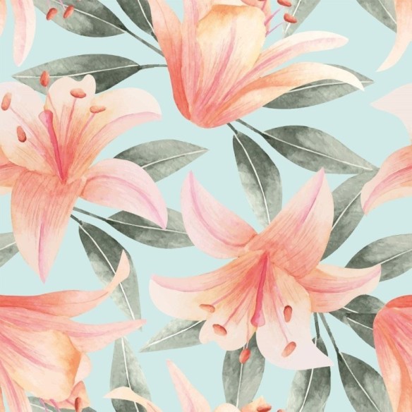 Papel de Parede Adesivo Floral Aquarela N014205