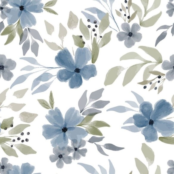 Papel de Parede Adesivo Floral Aquarela N015070