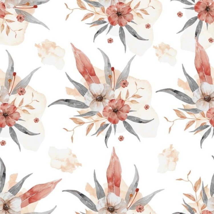 Papel de Parede Adesivo Floral Aquarela N017067