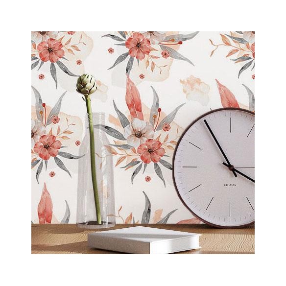 Papel de Parede Adesivo Floral Aquarela N017067