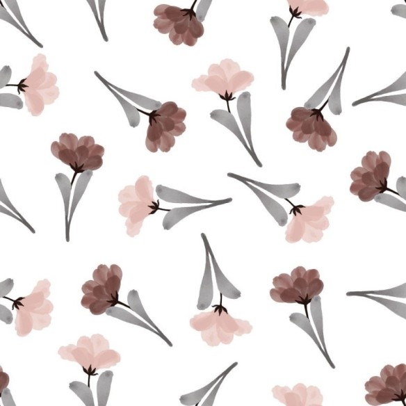 Papel de Parede Adesivo Floral Aquarela N019078