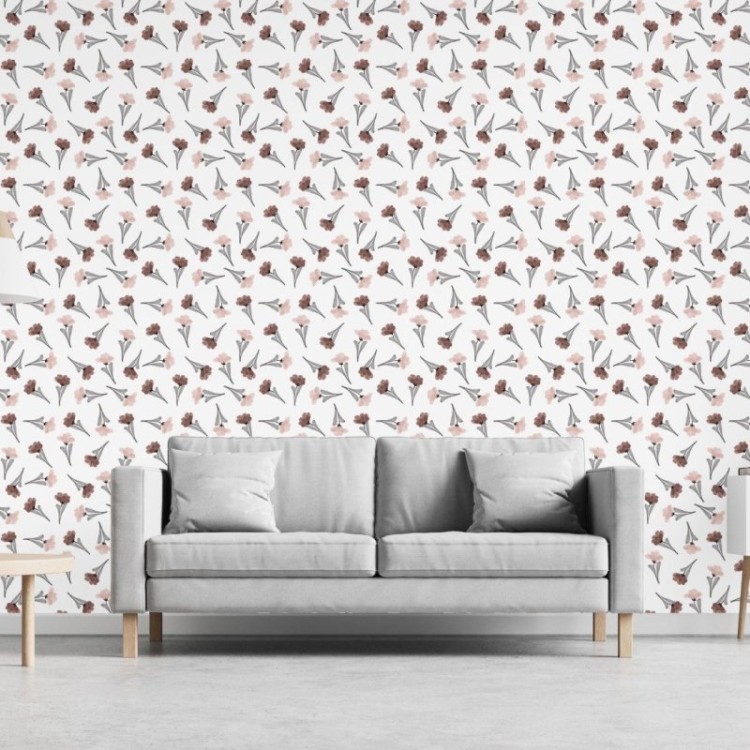 Papel de Parede Adesivo Floral Aquarela N019078