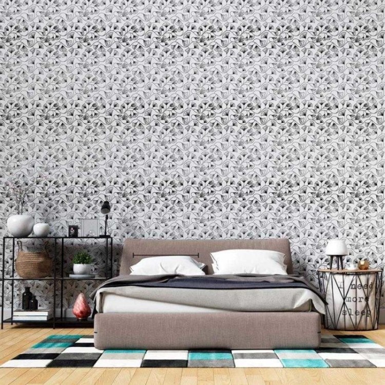 Papel de Parede Adesivo Floral Artístico N06073