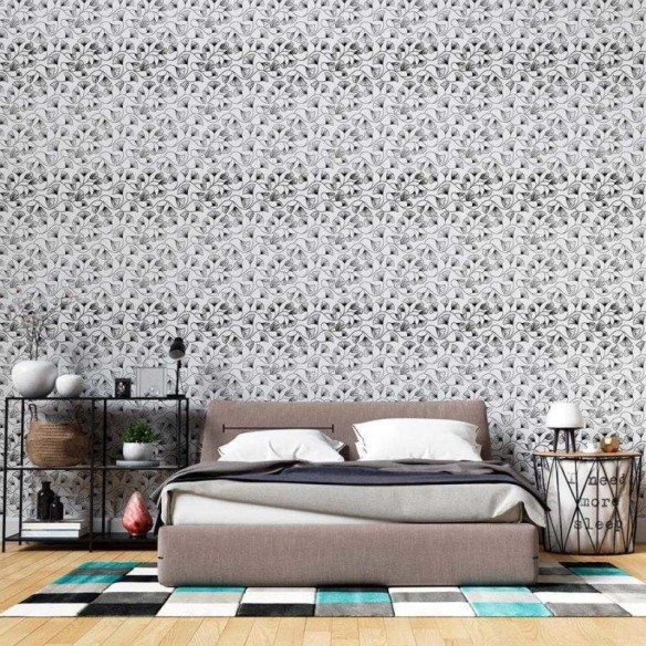 Papel de Parede Adesivo Floral Artístico N06073