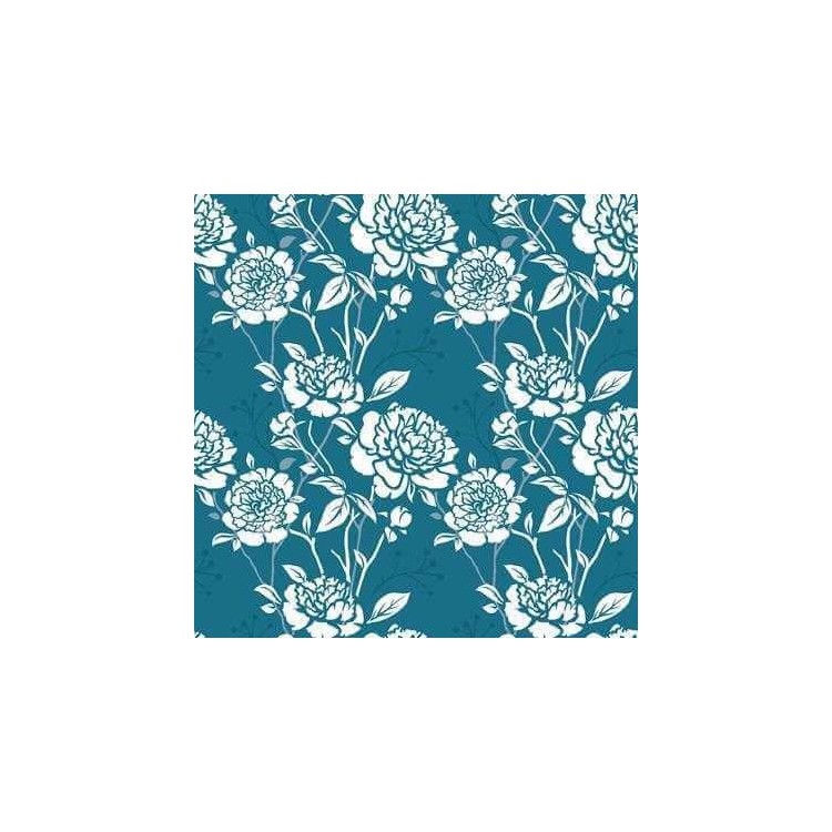 Papel de Parede Adesivo Floral Azul  68797408