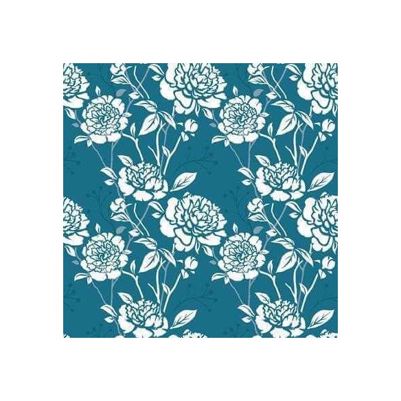 Papel de Parede Adesivo Floral Azul  68797408