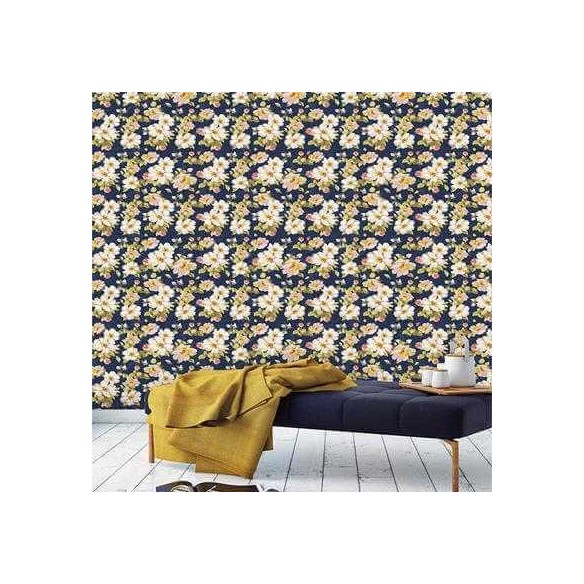 Papel de Parede Adesivo Floral Azul 108208349