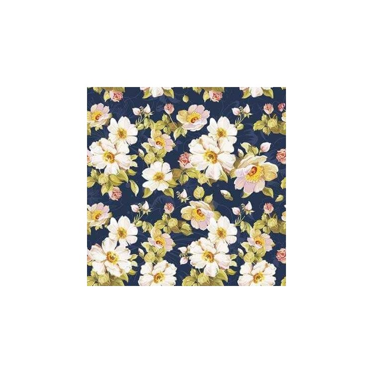 Papel de Parede Adesivo Floral Azul 108208349