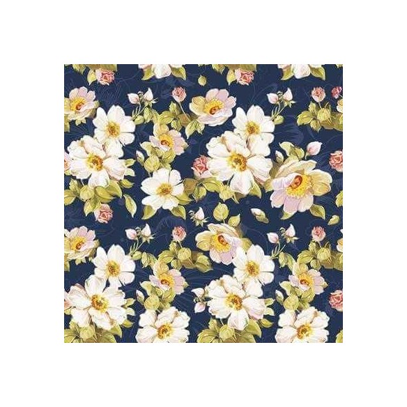 Papel de Parede Adesivo Floral Azul 108208349