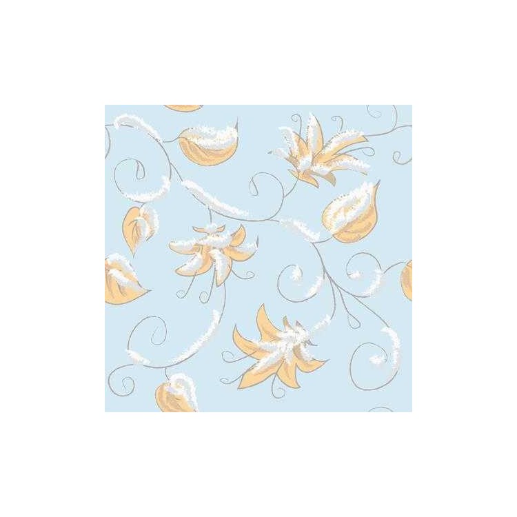 Papel de Parede Adesivo Floral Azul 117048286