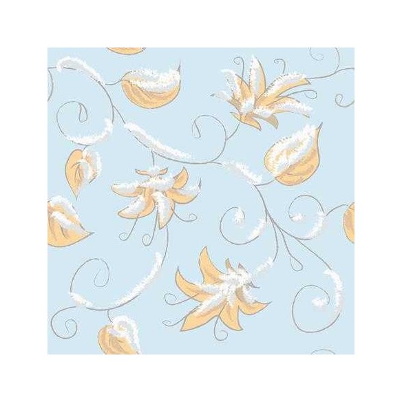 Papel de Parede Adesivo Floral Azul 117048286