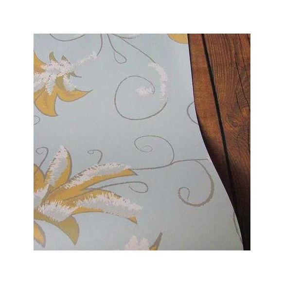 Papel de Parede Adesivo Floral Azul 117048286