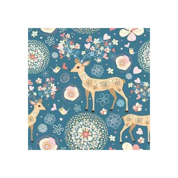Papel de Parede Adesivo Floral Azul 1301
