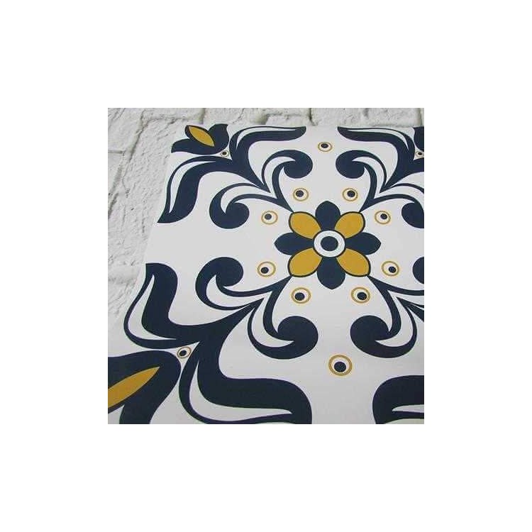 Papel de Parede Adesivo Floral Azul 153281366