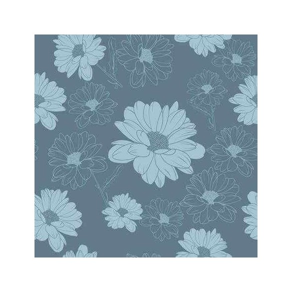 Papel de Parede Adesivo Floral Azul 210182