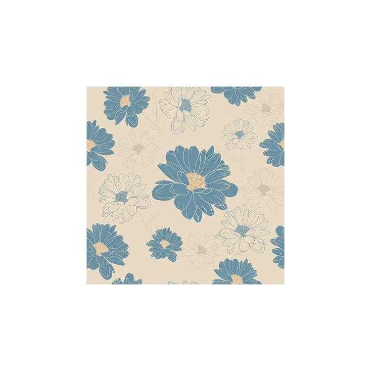 Papel de Parede Adesivo Floral Azul 210183