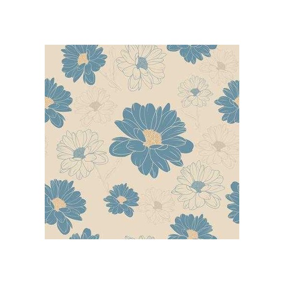 Papel de Parede Adesivo Floral Azul 210183