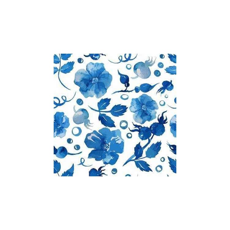 papel de parede Adesivo floral Azul 213605350