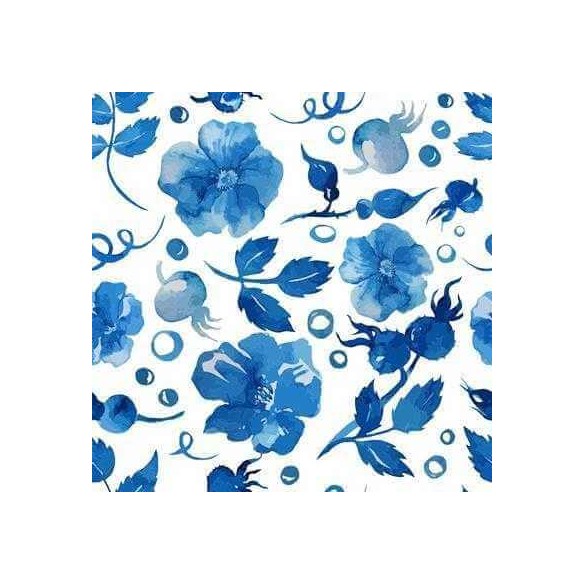 papel de parede Adesivo floral Azul 213605350