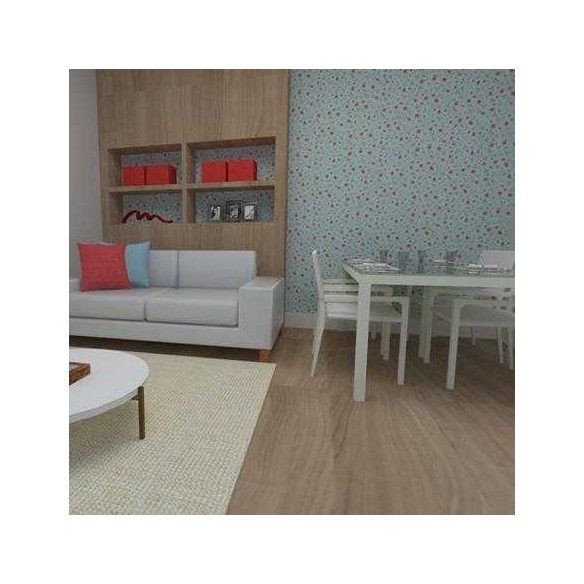 Papel de Parede Adesivo Floral Azul 226