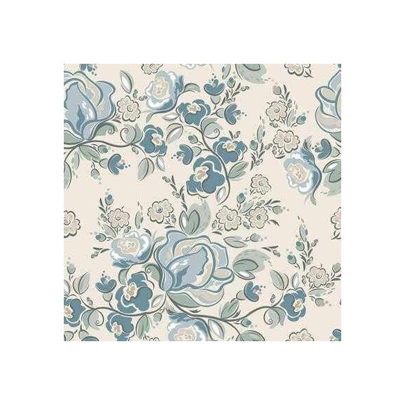 Papel de Parede Adesivo Floral Azul 701