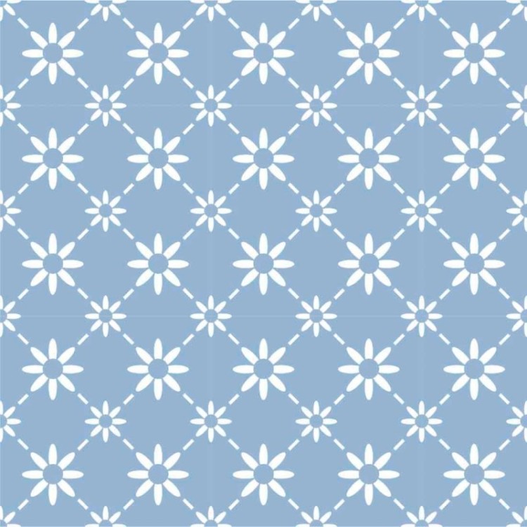 Papel de Parede Adesivo Floral Azul 751249097