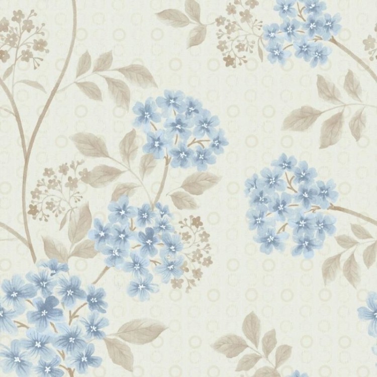 Papel de Parede Adesivo Floral Azul N011068