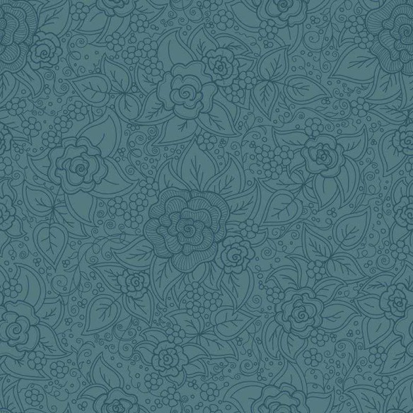 Papel de Parede Adesivo Floral Azul N05253